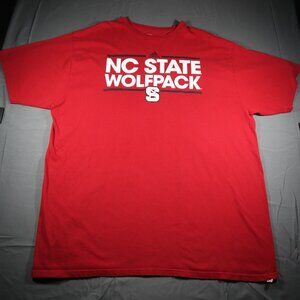 NC State Wolfpack Adidas Short Sleeve Shirt Men's Red 2XL